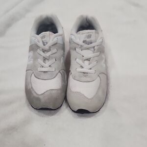 New Balance Kids' Gray and White Sneakers